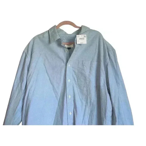 American Eagle Sz XL Relaxed Fit Cotton Button‎ Down Shirt Office Heavyweight - Picture 7 of 8